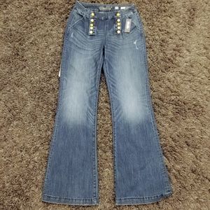 NWT MIss Me Jeans Double Down Fly High Rise Wide